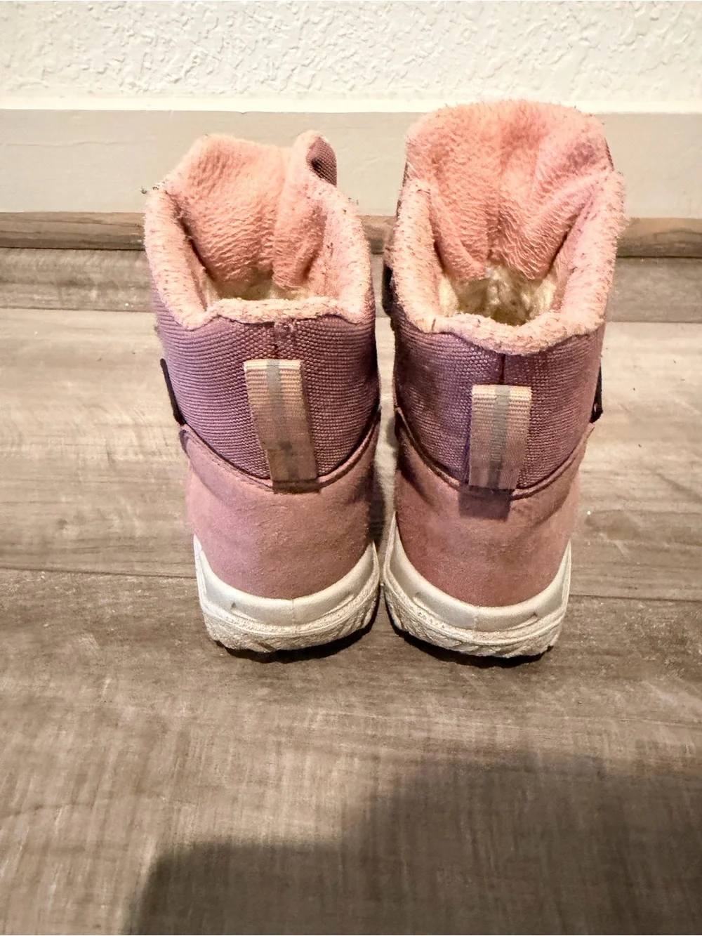 Superfit Mauve Girls Snowflake Strap Boots